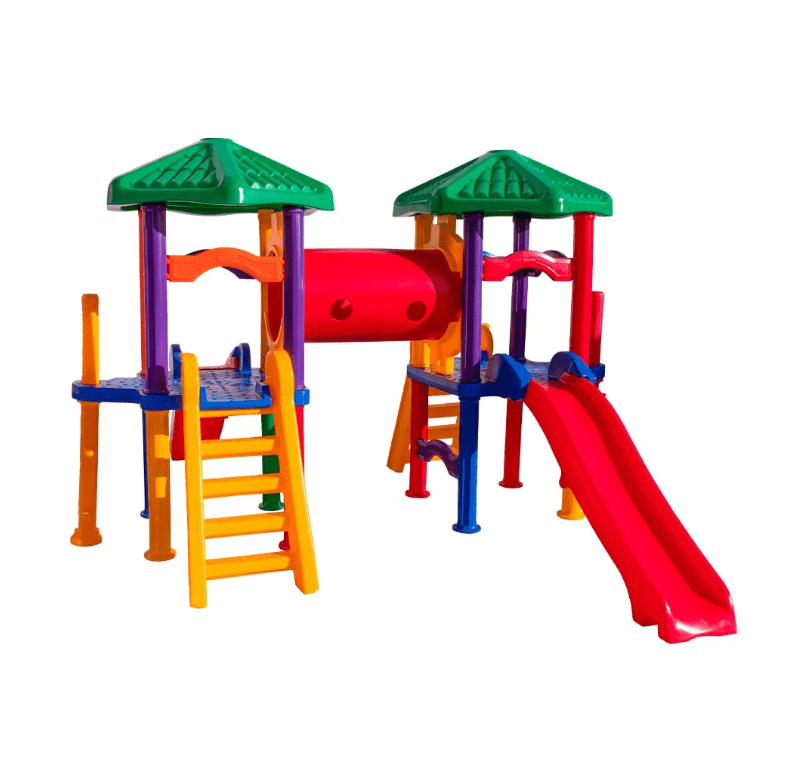 PLAYGROUND DUPLO PRATA COM ESCORREGADOR INFANTIL FRESO