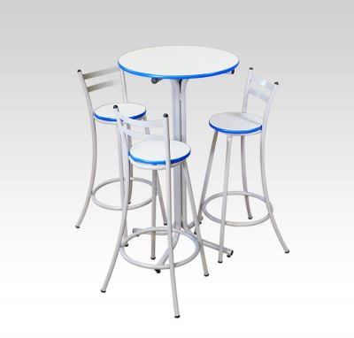 Conjunto mesa alta com encosto