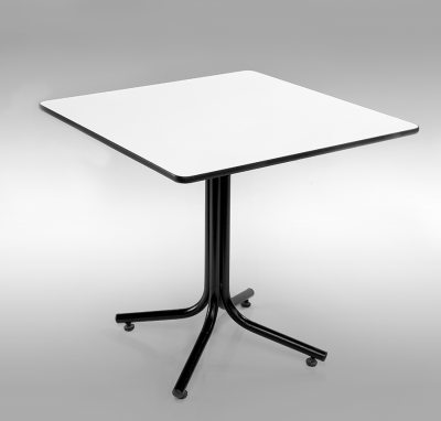 Mesa pé central quadrada 