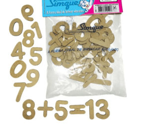 Números e Sinais Recortados 