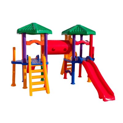 PLAYGROUND DUPLO PRATA COM ESCORREGADOR INFANTIL FRESO