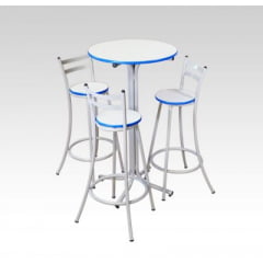 Conjunto mesa alta com encosto