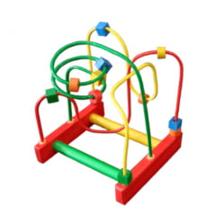 Montanha russa pequena colorida 