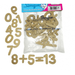 Números e Sinais Recortados 