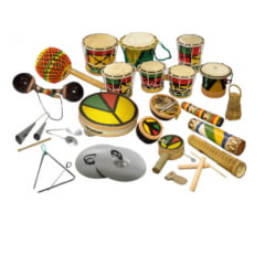 Kit percussão 22 instrumentos.